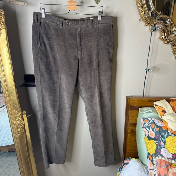 Peter Millar Nanolux Brown Corduroy Pant Sz 36 - Picture 1 of 4